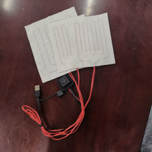 사용자 정의 크기 5V 의류 재킷 베스트 USB 플러그와 굴곡 저항과 함께 난방 패드